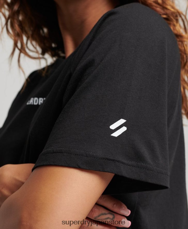 コア半袖Tシャツ 女性 Superdry 衣類 黒 2J62PZ2742