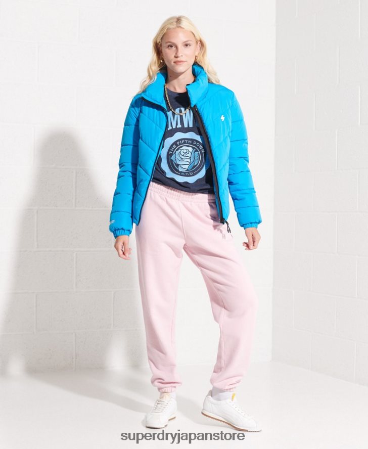 カレッジグラフィックTシャツ 女性 Superdry 衣類 海軍 2J62PZ2744