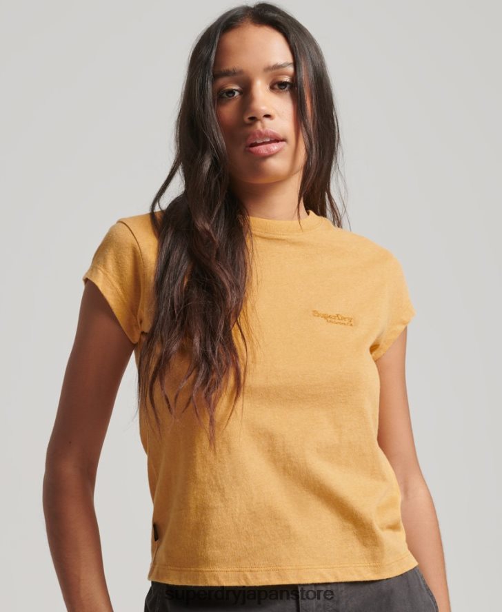ヴィンテージロゴ キャップスリーブ Tシャツ 女性 Superdry 衣類 黄色 2J62PZ2750