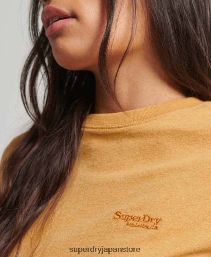 ヴィンテージロゴ キャップスリーブ Tシャツ 女性 Superdry 衣類 黄色 2J62PZ2750