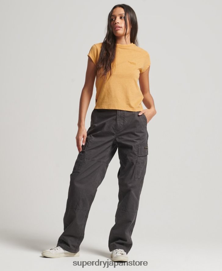 ヴィンテージロゴ キャップスリーブ Tシャツ 女性 Superdry 衣類 黄色 2J62PZ2750