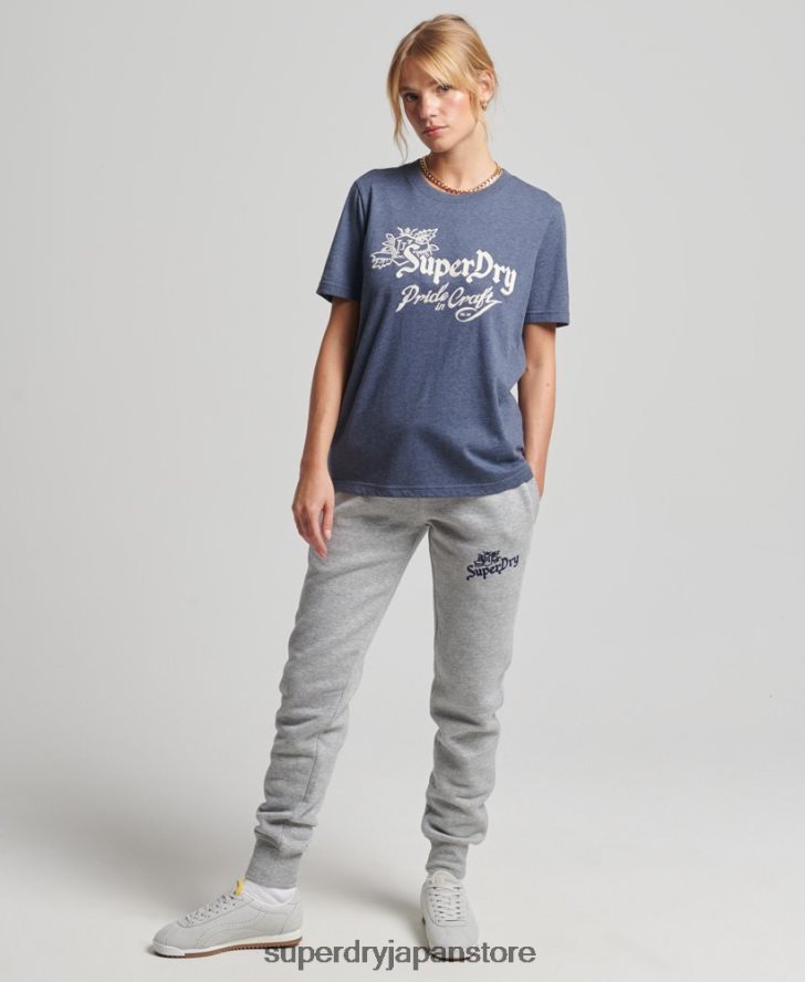 ヴィンテージ プライド イン クラフト T シャツ 女性 Superdry 衣類 海軍 2J62PZ2752