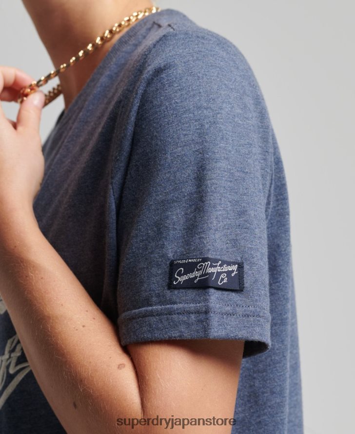 ヴィンテージ プライド イン クラフト T シャツ 女性 Superdry 衣類 海軍 2J62PZ2752