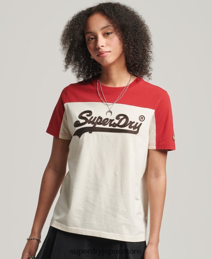 ヴィンテージロゴカレッジTシャツ 女性 Superdry 衣類 ベージュ 2J62PZ2755