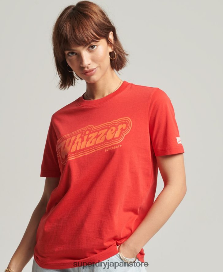 私の世代のヴィンテージ T シャツ 女性 Superdry 衣類 赤 2J62PZ2757
