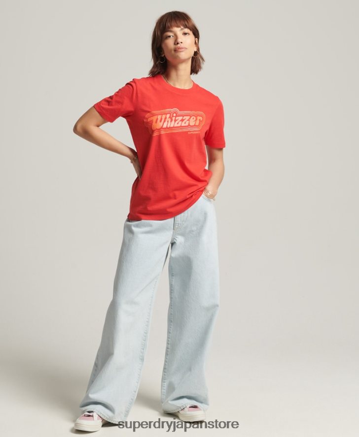 私の世代のヴィンテージ T シャツ 女性 Superdry 衣類 赤 2J62PZ2757