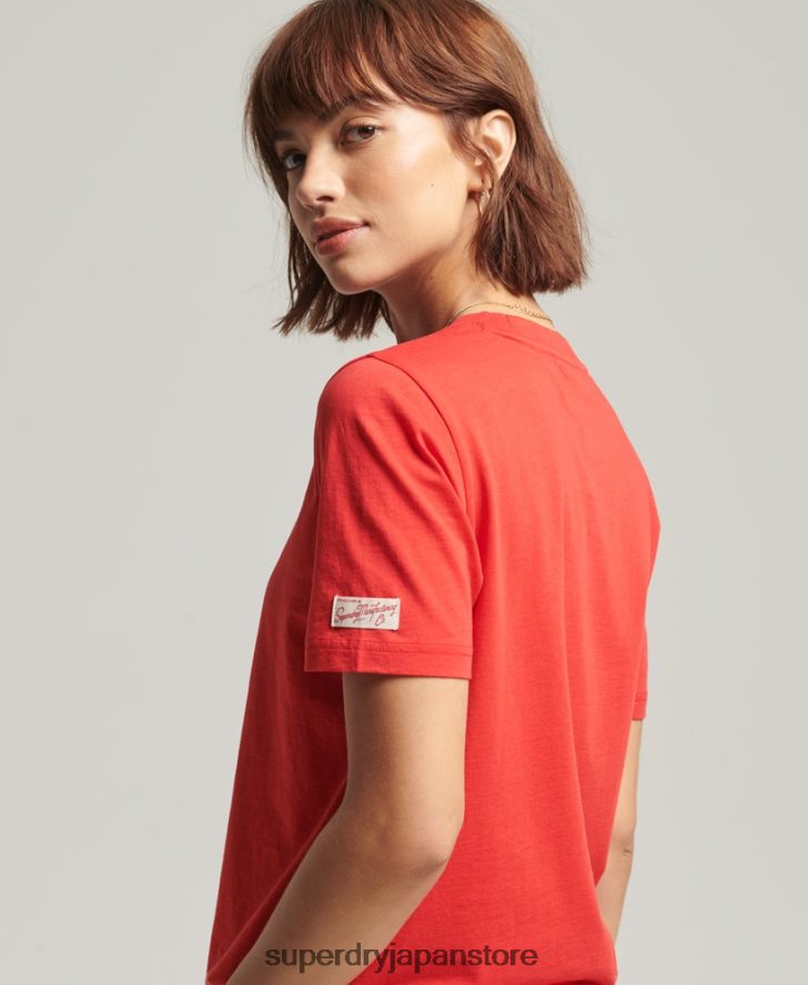 私の世代のヴィンテージ T シャツ 女性 Superdry 衣類 赤 2J62PZ2757