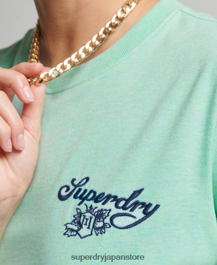 ヴィンテージ プライド イン クラフト T シャツ 女性 Superdry 衣類 緑 2J62PZ2758