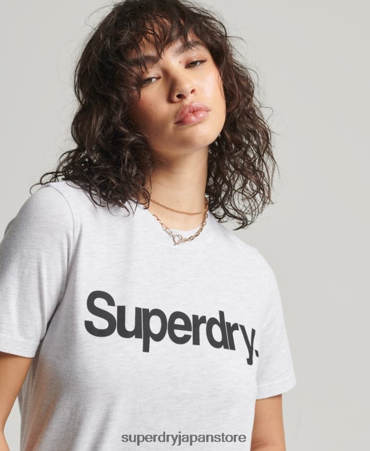コアロゴTシャツ 女性 Superdry 衣類 ライトグレー 2J62PZ2760