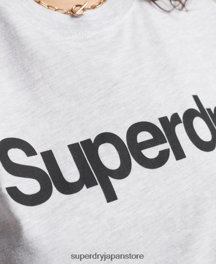 コアロゴTシャツ 女性 Superdry 衣類 ライトグレー 2J62PZ2760