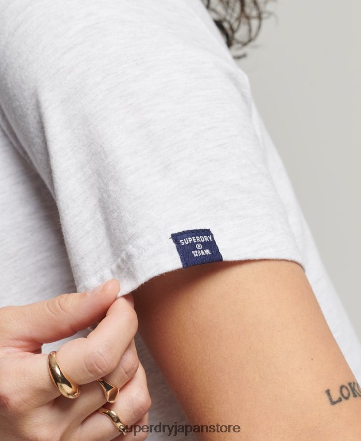 コアロゴTシャツ 女性 Superdry 衣類 ライトグレー 2J62PZ2760
