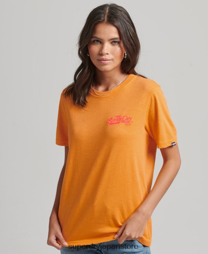 スクリプトスタイル ネオン Tシャツ 女性 Superdry 衣類 オレンジ 2J62PZ2761