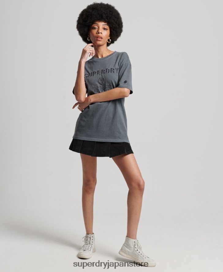 コードロゴガーメントダイルーズTシャツ 女性 Superdry 衣類 黒 2J62PZ2762