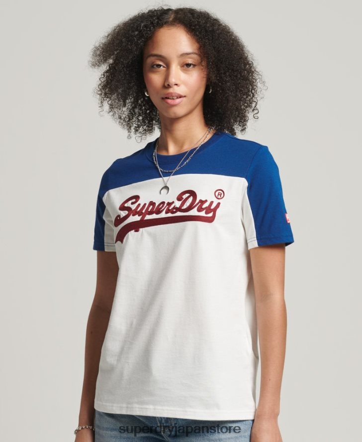 ヴィンテージロゴカレッジTシャツ 女性 Superdry 衣類 クリーム 2J62PZ2763