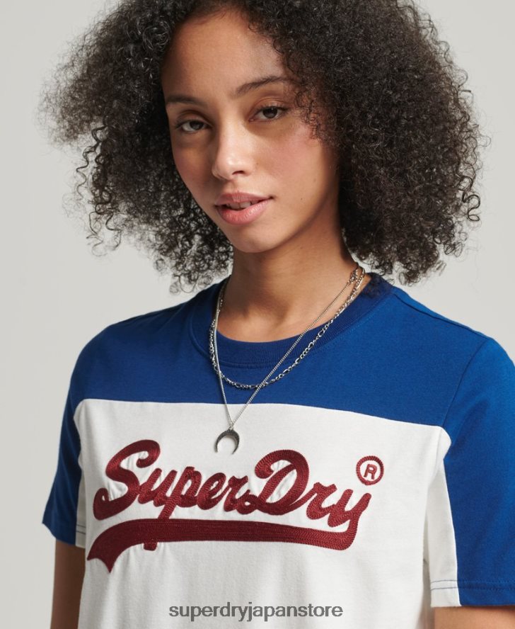 ヴィンテージロゴカレッジTシャツ 女性 Superdry 衣類 クリーム 2J62PZ2763