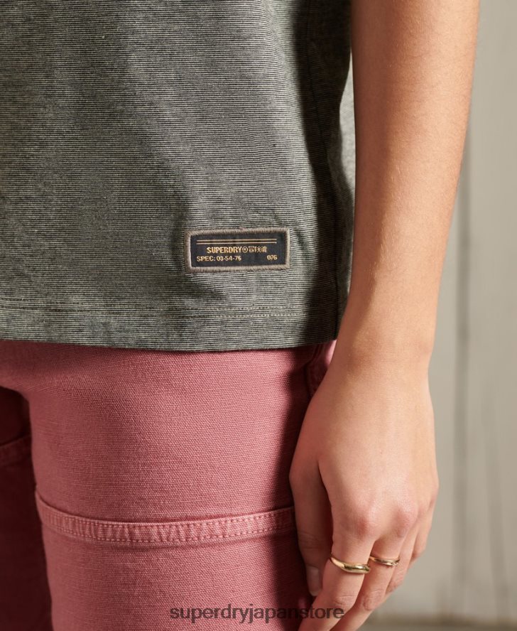 軍事ナラティブ Tシャツ 女性 Superdry 衣類 濃い灰色 2J62PZ2769