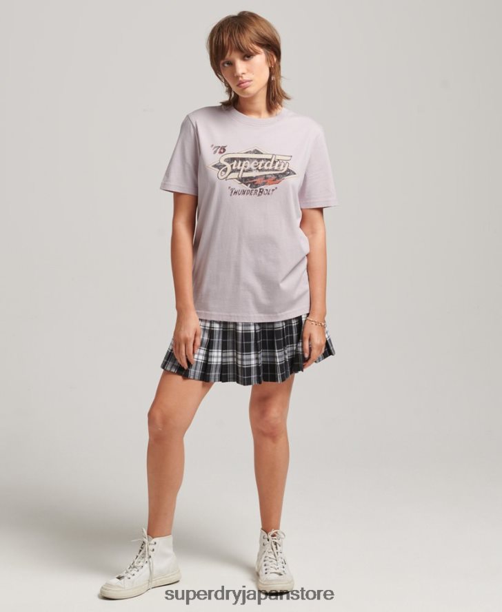 ボヘミアングラフィック Tシャツ 女性 Superdry 衣類 紫 2J62PZ2773