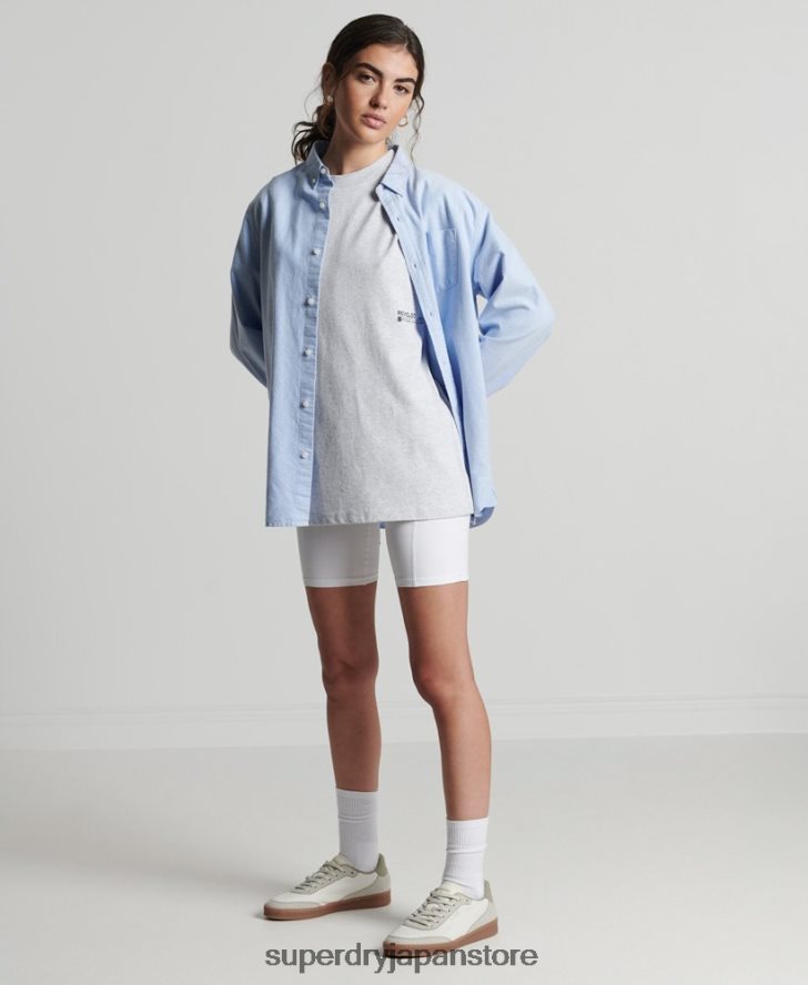 リサイクルマイクロミッドTシャツ 女性 Superdry 衣類 ライトグレー 2J62PZ2780