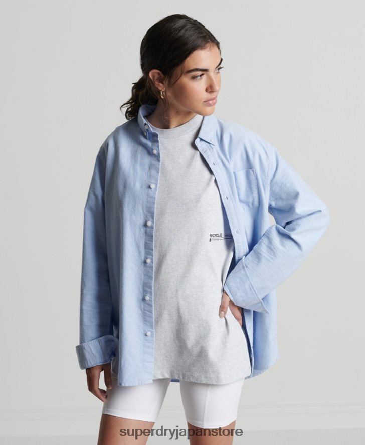 リサイクルマイクロミッドTシャツ 女性 Superdry 衣類 ライトグレー 2J62PZ2780