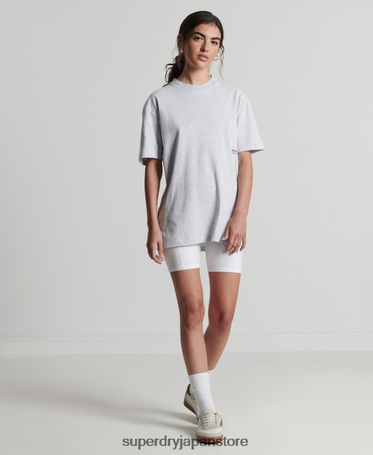 リサイクルマイクロミッドTシャツ 女性 Superdry 衣類 ライトグレー 2J62PZ2780