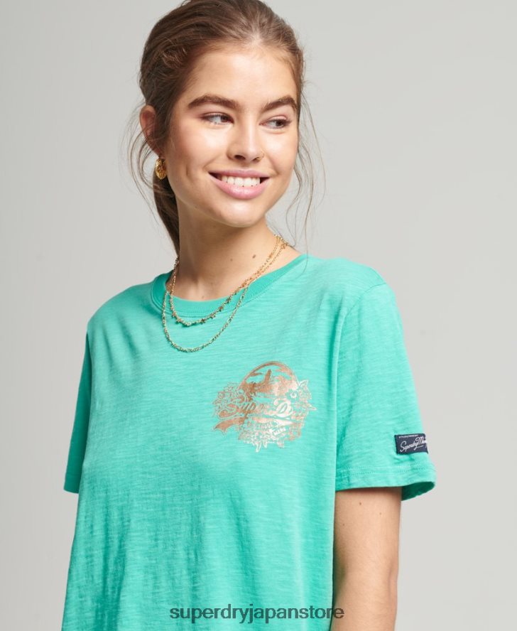 ヴィンテージロゴシーズンTシャツ 女性 Superdry 衣類 緑 2J62PZ2781