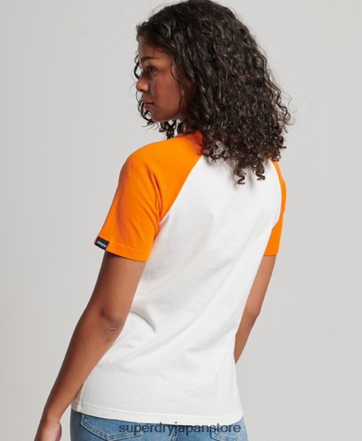 ヴィンテージクーパークラシックラグランTシャツ 女性 Superdry 衣類 オレンジ 2J62PZ2783