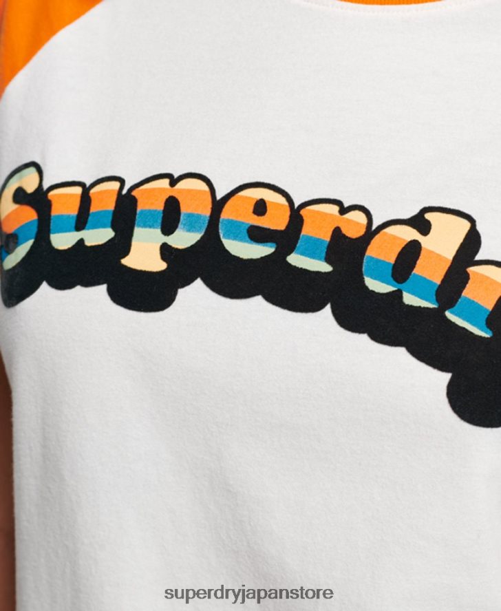 ヴィンテージクーパークラシックラグランTシャツ 女性 Superdry 衣類 オレンジ 2J62PZ2783