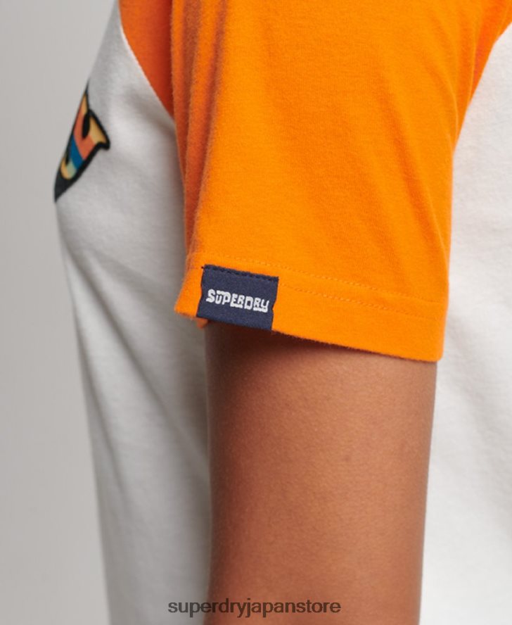 ヴィンテージクーパークラシックラグランTシャツ 女性 Superdry 衣類 オレンジ 2J62PZ2783