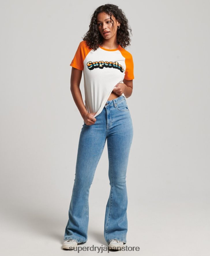 ヴィンテージクーパークラシックラグランTシャツ 女性 Superdry 衣類 オレンジ 2J62PZ2783