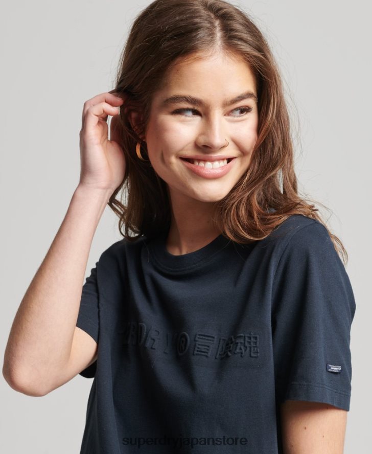 ヴィンテージコーポレートロゴマールTシャツ 女性 Superdry 衣類 濃い灰色 2J62PZ2785