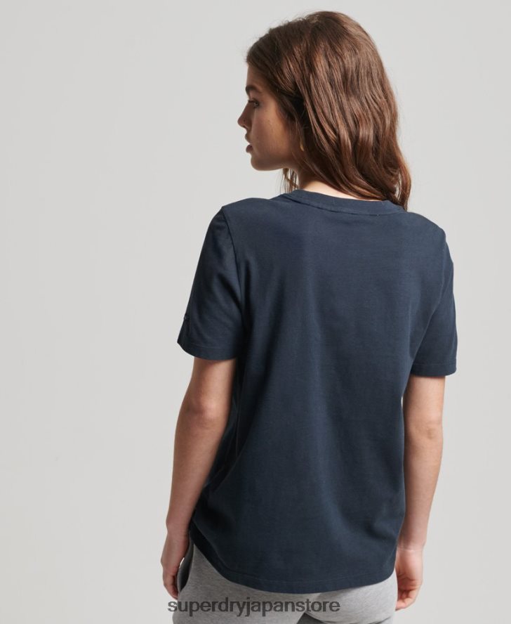 ヴィンテージコーポレートロゴマールTシャツ 女性 Superdry 衣類 濃い灰色 2J62PZ2785