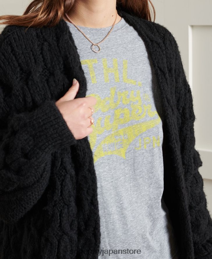 クラシックなTシャツをリメイク 女性 Superdry 衣類 ライトグレー 2J62PZ2787
