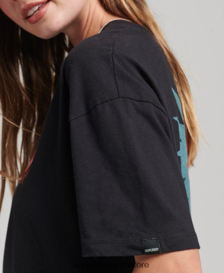 遊牧民のTシャツ 女性 Superdry 衣類 黒 2J62PZ2789