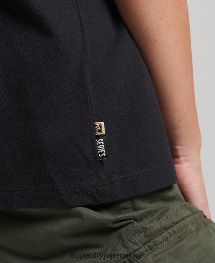 遊牧民のTシャツ 女性 Superdry 衣類 黒 2J62PZ2789