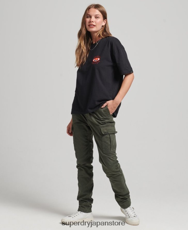 遊牧民のTシャツ 女性 Superdry 衣類 黒 2J62PZ2789