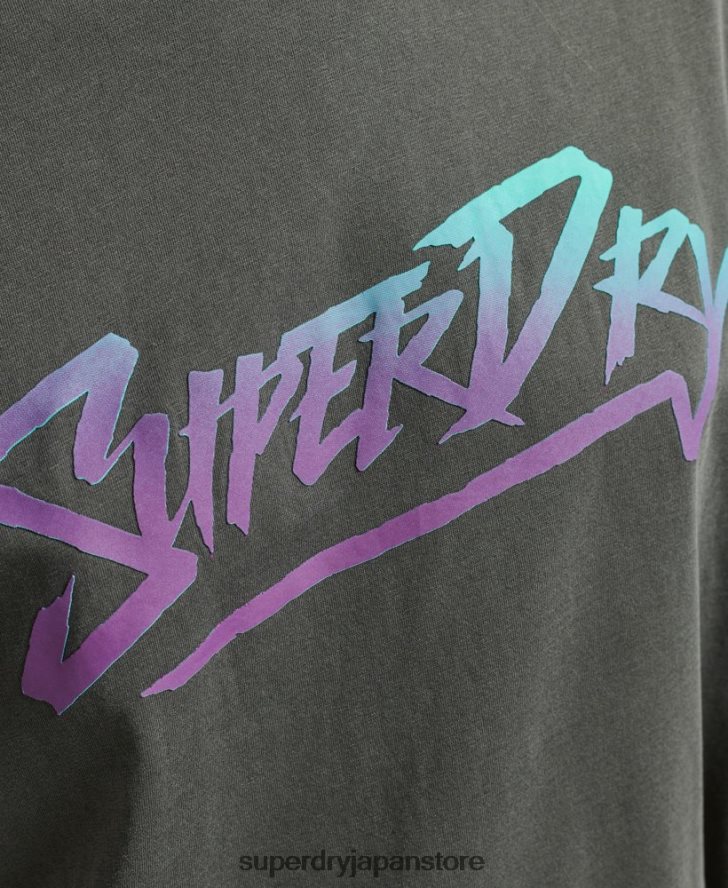 インディーマークTシャツ 女性 Superdry 衣類 緑 2J62PZ2790