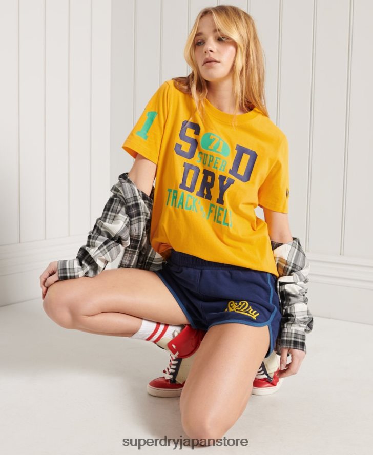 大学体育会Tシャツ 女性 Superdry 衣類 金 2J62PZ2795