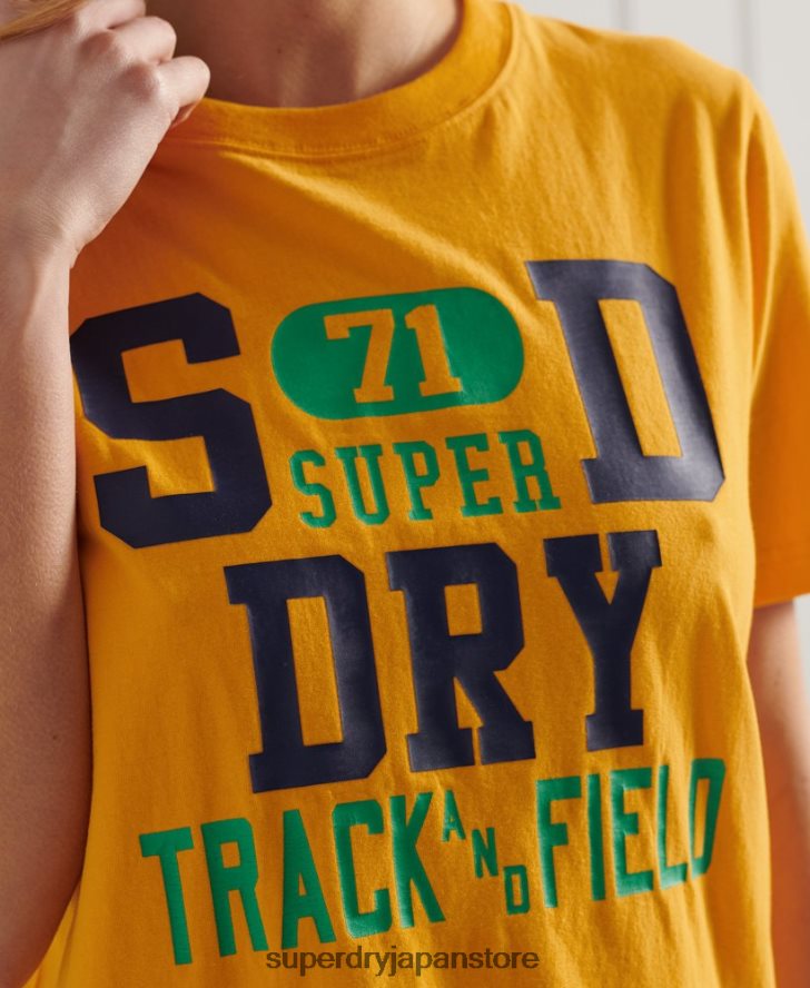 大学体育会Tシャツ 女性 Superdry 衣類 金 2J62PZ2795