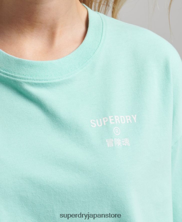 コアスポーツTシャツ 女性 Superdry 衣類 青 2J62PZ2801