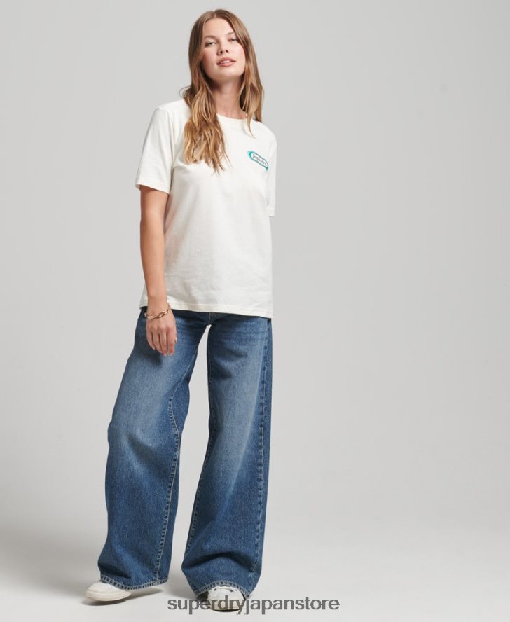 トレードタブTシャツ 女性 Superdry 衣類 白 2J62PZ2803
