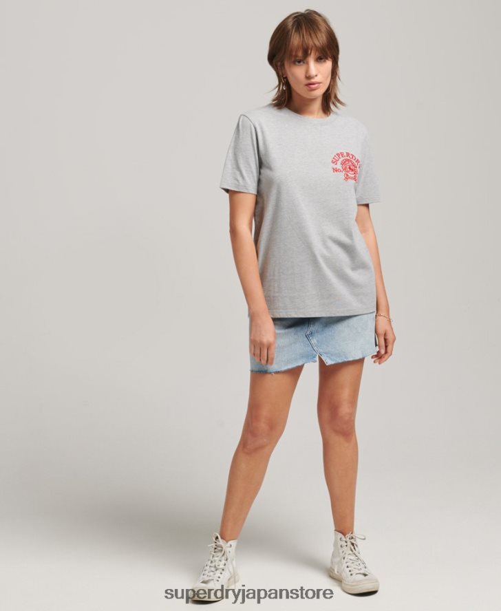 プライド＆クラフトTシャツ 女性 Superdry 衣類 グレー 2J62PZ2808