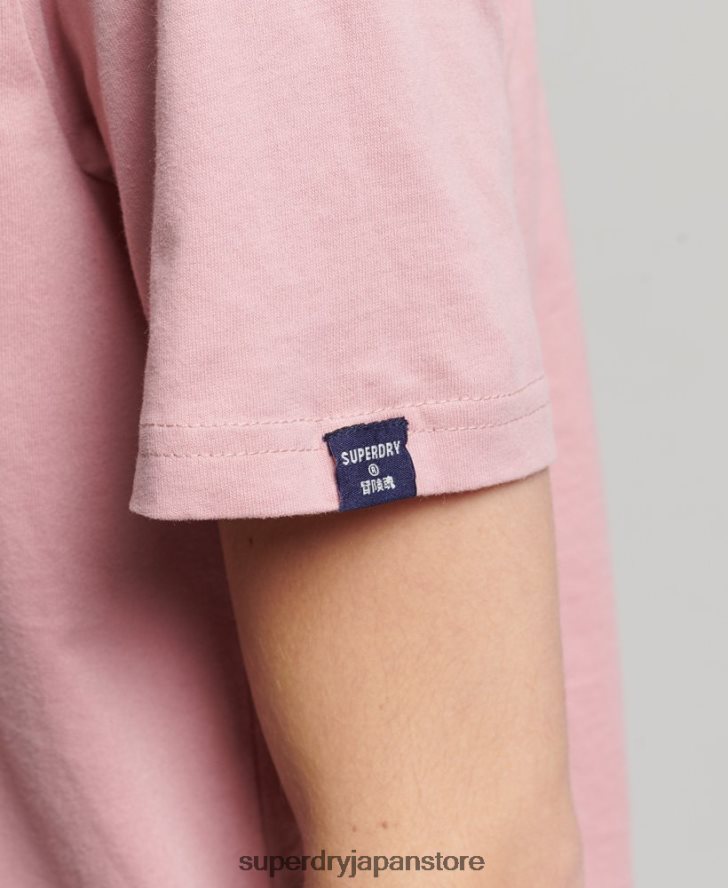 オーガニックコットン コアロゴ Tシャツ 女性 Superdry 衣類 ピンク 2J62PZ2811