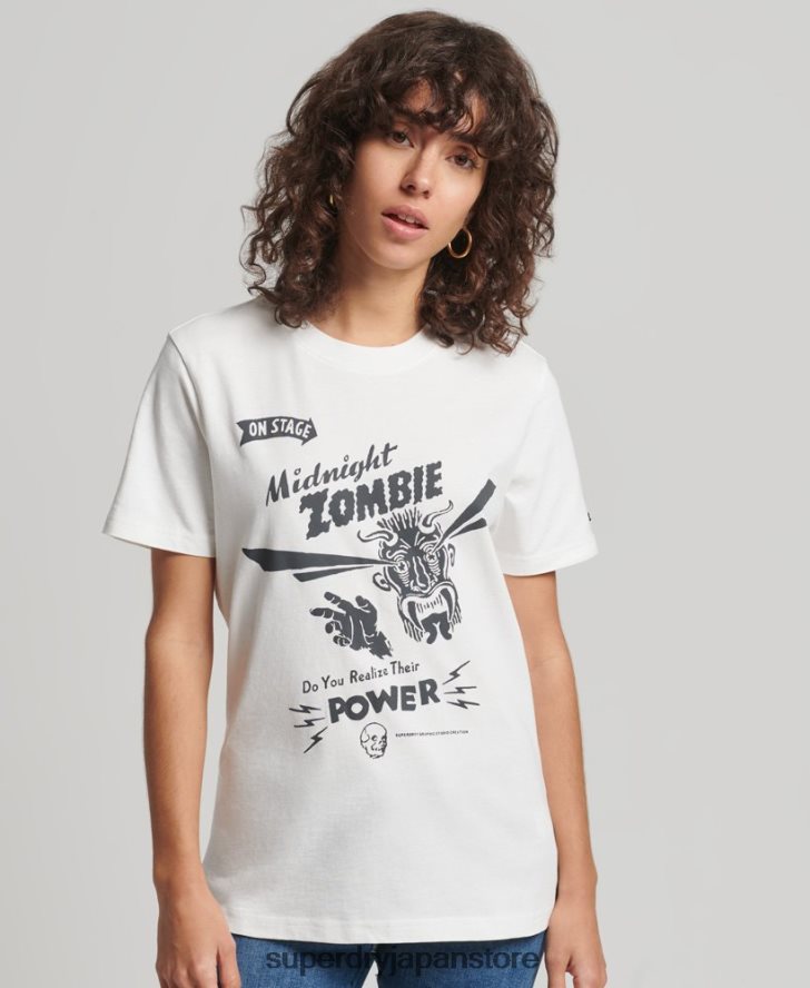 ヴィンテージクロスラインTシャツ 女性 Superdry 衣類 クリーム 2J62PZ2812