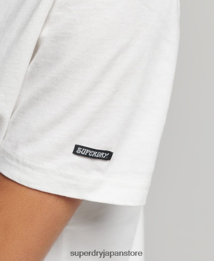 ヴィンテージクロスラインTシャツ 女性 Superdry 衣類 クリーム 2J62PZ2812