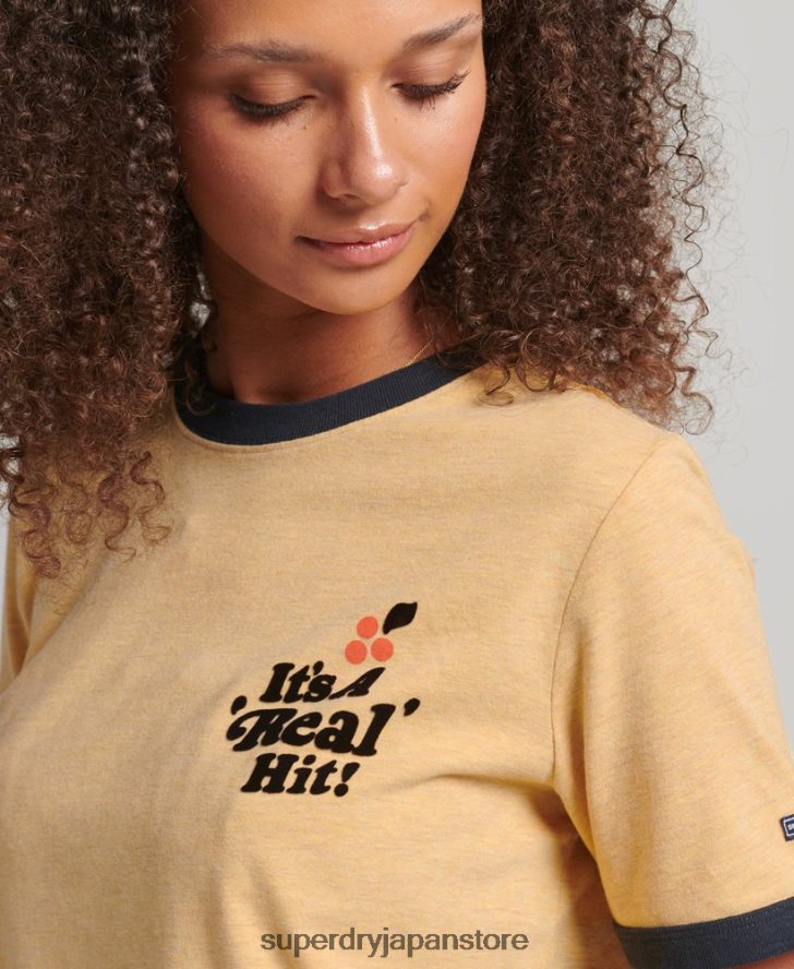 クーパーノスタルジアTシャツ 女性 Superdry 衣類 黄色 2J62PZ2813