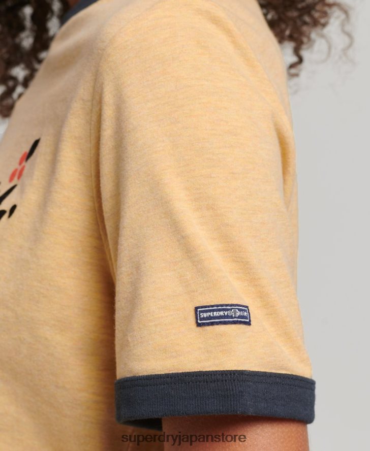 クーパーノスタルジアTシャツ 女性 Superdry 衣類 黄色 2J62PZ2813