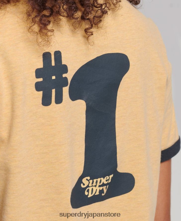 クーパーノスタルジアTシャツ 女性 Superdry 衣類 黄色 2J62PZ2813