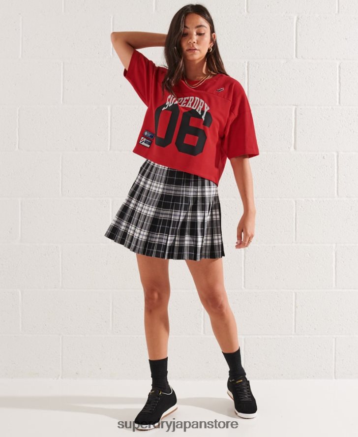 代表アーチ ボクシー T シャツ 女性 Superdry 衣類 赤 2J62PZ2814
