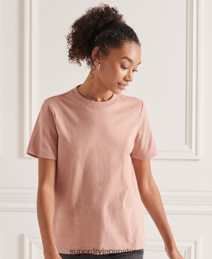 オーガニックコットンのオーセンティックTシャツ 女性 Superdry 衣類 黄褐色 2J62PZ2816