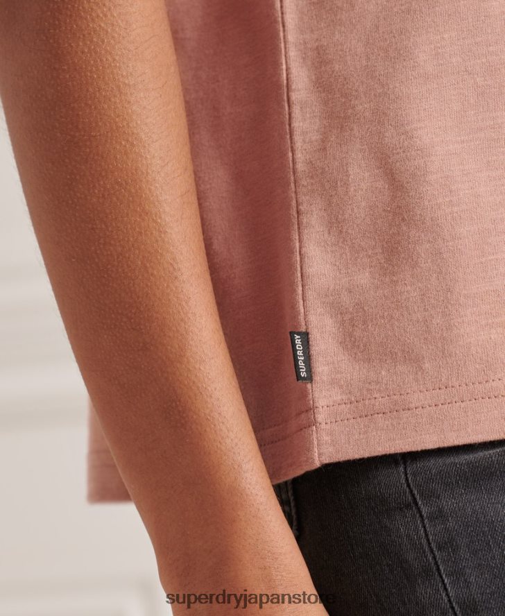 オーガニックコットンのオーセンティックTシャツ 女性 Superdry 衣類 黄褐色 2J62PZ2816